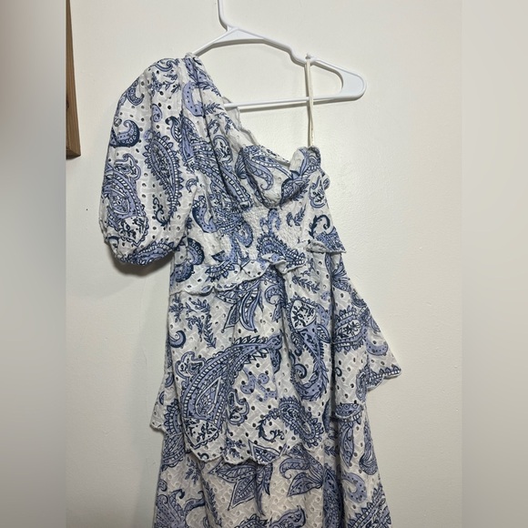 Farm Rio One-Shoulder Eyelet Midi Dress 🩵 - Picture 10 of 11